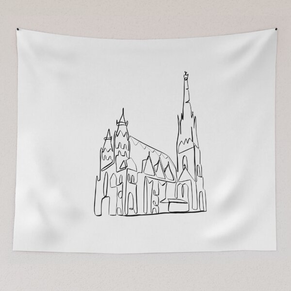 Item preview, STEPHANSDOM VIENNA AUSTRIA LINE ART | Sightseeing | Travel designed and sold by yourtravelguide.