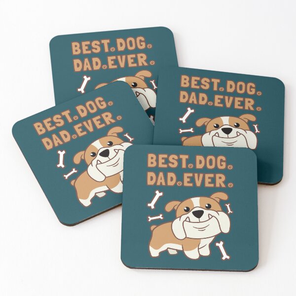 Artikelvorschau, Englische Bulldogge - am besten. Hund. Papa. Je. entworfen und verkauft von Happy Puppy Print On Demand.