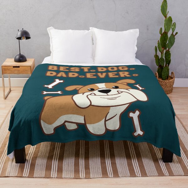 Artikelvorschau, Englische Bulldogge - am besten. Hund. Papa. Je. entworfen und verkauft von Happy Puppy Print On Demand.