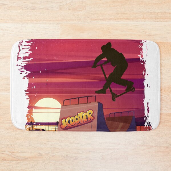Item preview, Stunt freestyle scooter. Sunset in skatepark designed and sold by xtrancer.