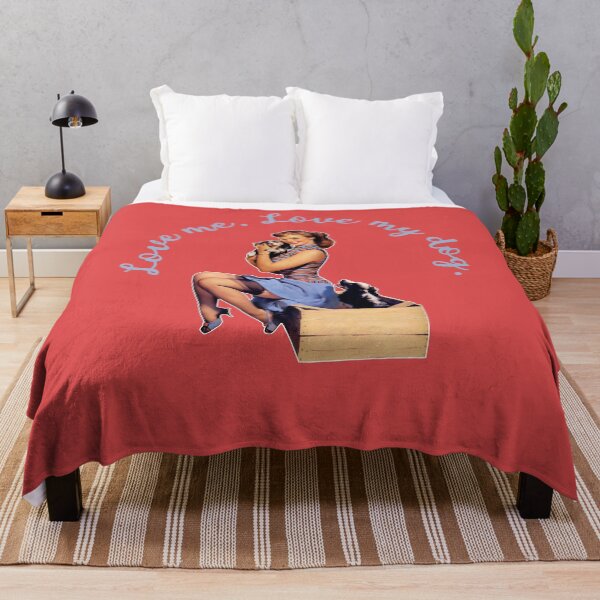 Item preview, Love Me. Love My Dog. 1950s Pin-up Girl With Puppies. designed and sold by the-other-joe.