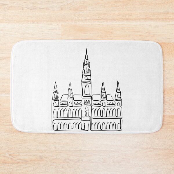 Item preview, TOWN HALL VIENNA AUSTRIA LINE ART | Sightseeing | Travel designed and sold by yourtravelguide.