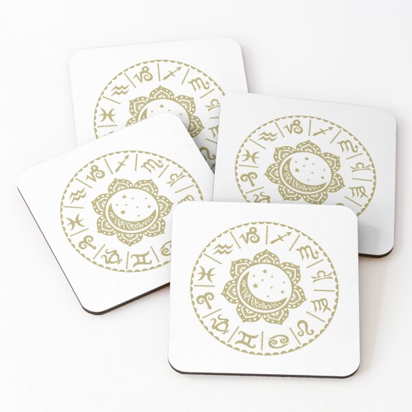 Item preview, gold astrology signs, sun, moon and stars designed and sold by bc21design.