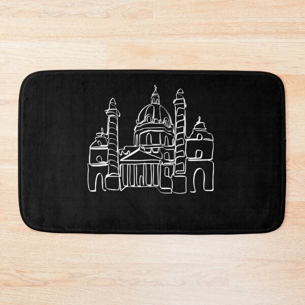 Item preview, CHARLES CHURCH VIENNA AUSTRIA LINE ART | Sightseeing | Travel designed and sold by yourtravelguide.
