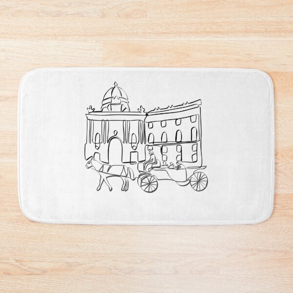 Item preview, FIAKER IN FRONT OF THE HOFBURG | VIENNA AUSTRIA LINE ART | Travel designed and sold by yourtravelguide.
