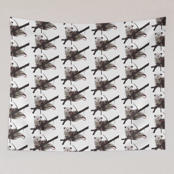 Item preview, Opossum's butt on a branch pattern, small print white edition designed and sold by bye-then.