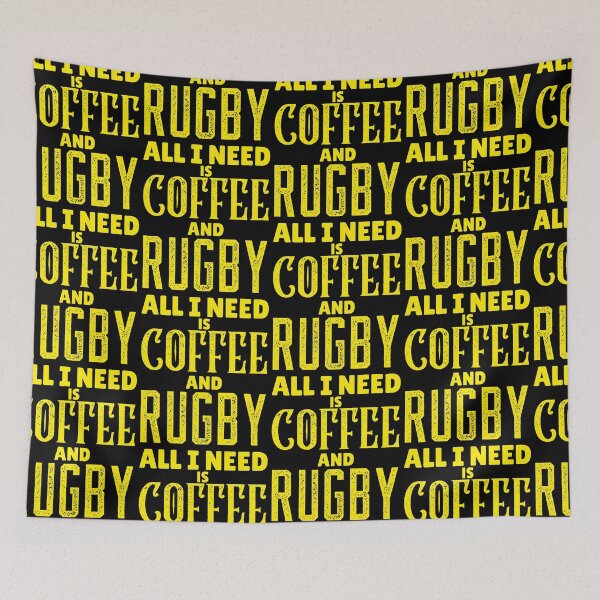 Item preview, All I Need Is Coffee And Rugby, Funny Rugby And Coffee Gift For Mum's, Dad's, Brother's, and Sister's designed and sold by BigJackTees.