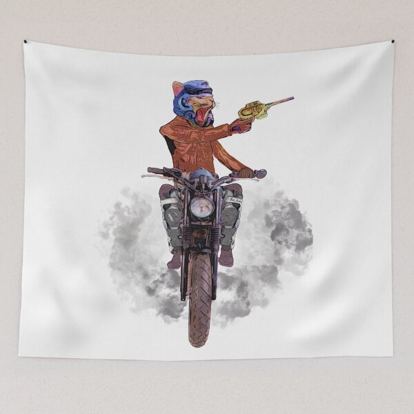 Item preview, Fury Cat Riding Motorcycle designed and sold by felissimha.