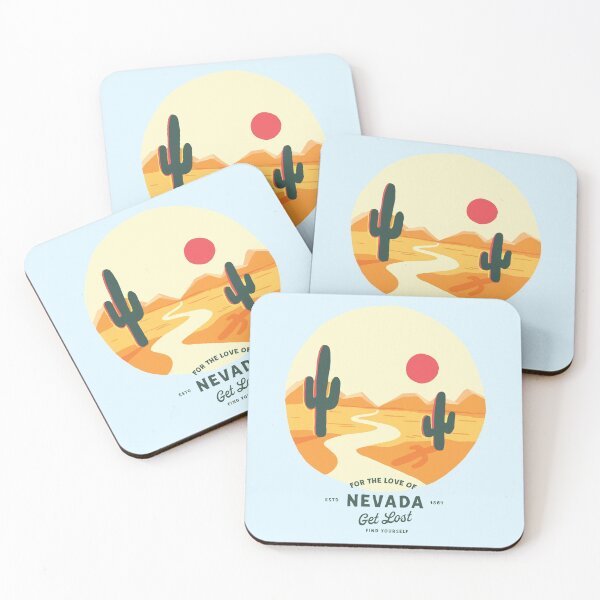 Item preview, "Get Lost & Find Yourself" Cool Vintage Nevada Desert Travel Art designed and sold by The Whiskey Ginger Design Shop.