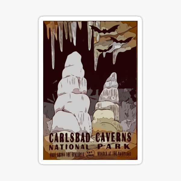 Carlsbad Caverns National Park Poster Art Sticker