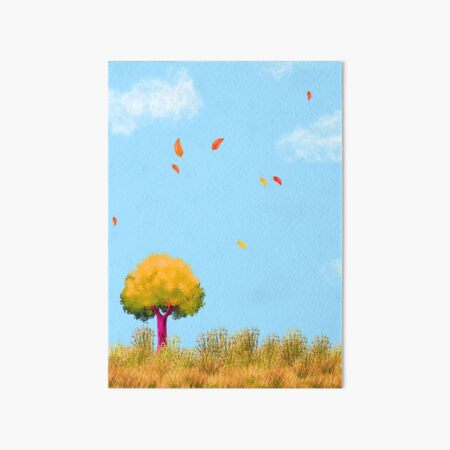 Autumn Vibe View Through A Window Art Board Print for Sale by frigamribe88