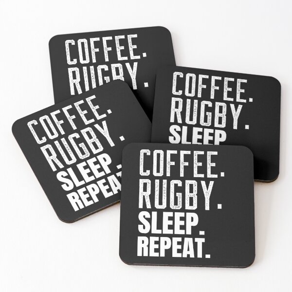 Item preview, Coffee Rugby Sleep Repeat, Funny Rugby And Coffee Gift For Mum's, Dad's, Brother's, and Sister's designed and sold by BigJackTees.