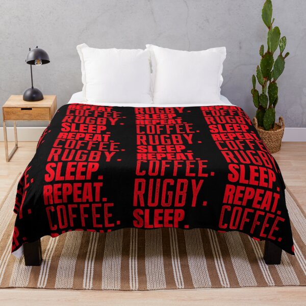 Item preview, Coffee Rugby Sleep Repeat, Funny Rugby And Coffee Gift For Mum's, Dad's, Brother's, and Sister's designed and sold by BigJackTees.