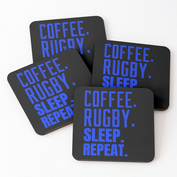 Item preview, Coffee Rugby Sleep Repeat, Funny Rugby And Coffee Gift For Mum's, Dad's, Brother's, and Sister's designed and sold by BigJackTees.