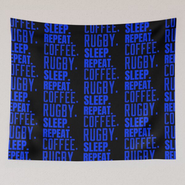 Item preview, Coffee Rugby Sleep Repeat, Funny Rugby And Coffee Gift For Mum's, Dad's, Brother's, and Sister's designed and sold by BigJackTees.
