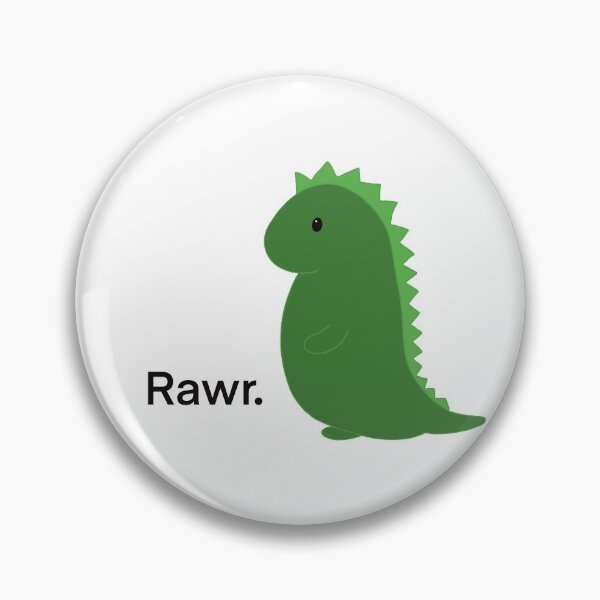Item preview, Luma the happy dinosaur Rawr button designed and sold by artbymjohnston.