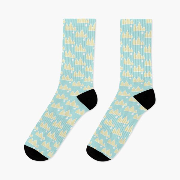 Item preview, Minimalistic Landscape of Mountains in Turquoise, White and Yellow colors designed and sold by pastel-only.