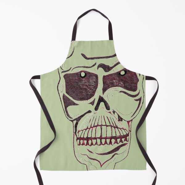 Item preview, Skull Hand Drawn Gross Grey Green Background designed and sold by H3designs.