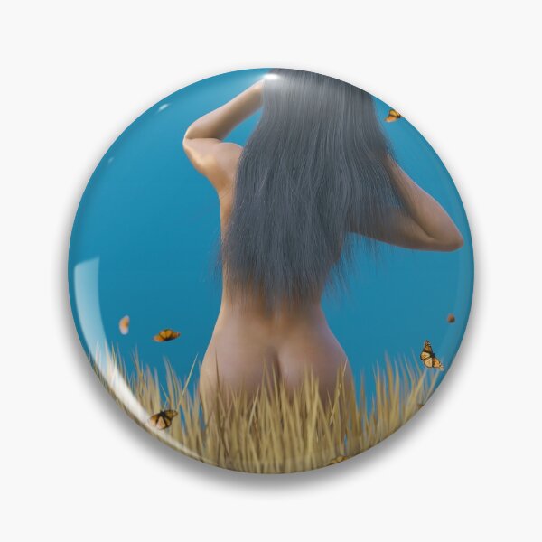 Item preview, woman with long hair stands in yellow grass designed and sold by Mike Kiev art.