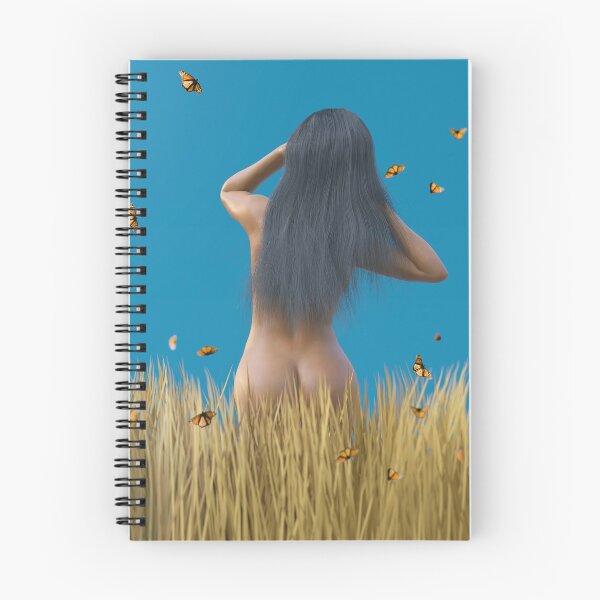 Item preview, woman with long hair stands in yellow grass designed and sold by Mike Kiev art.
