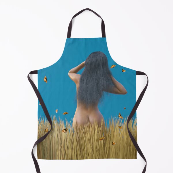 Item preview, woman with long hair stands in yellow grass designed and sold by Mike Kiev art.