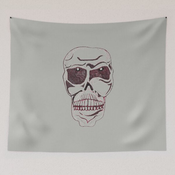 Item preview, Skull Hand Drawn Grey Background designed and sold by H3designs.