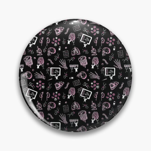 Artikelvorschau, Academic Medicine - Pink on Black entworfen und verkauft von Hodgepodge Bricolage.