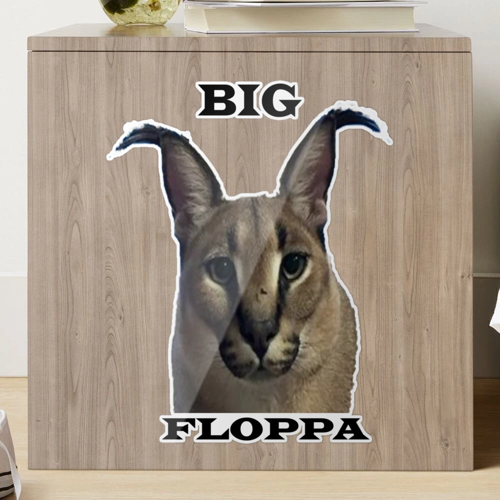  4” Floppa Sticker Big Cat Lynx Punk Goth Art Skate Cat Wild  Cool Morph Meme : Everything Else