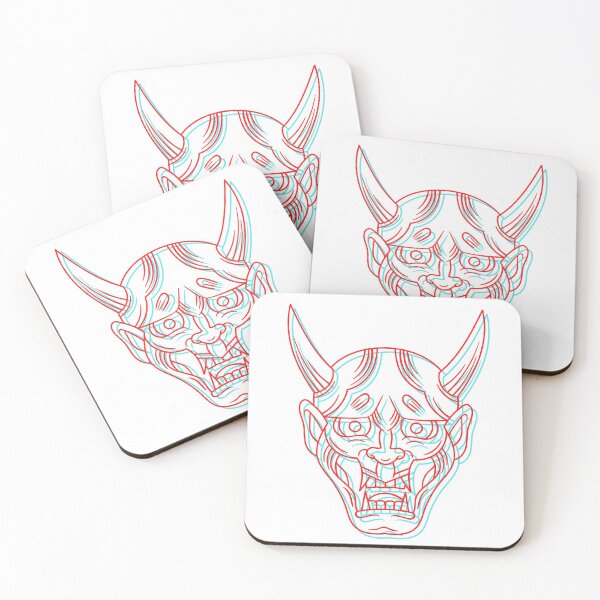 Item preview, Trippy 3D Oni Mask - Version 2 designed and sold by PandaParcels.