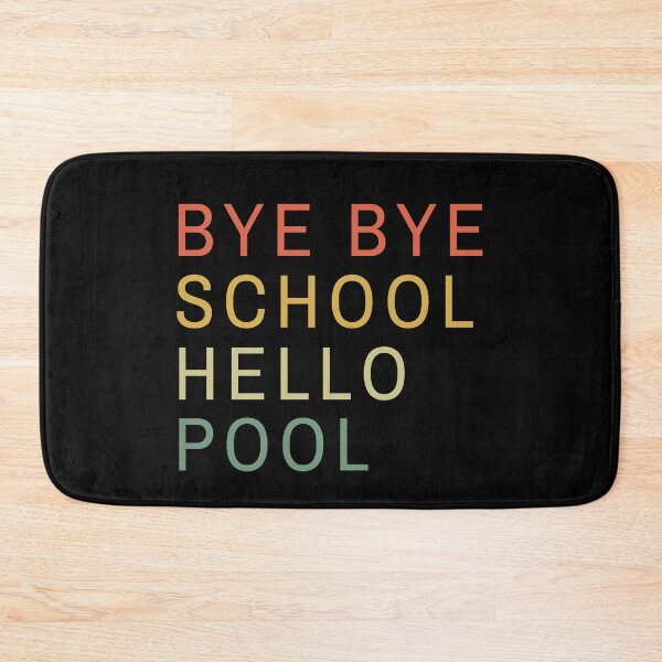 Item preview, Bye bye school hello pool minimalistic retro sunset designed and sold by AllPrintsAndArt.