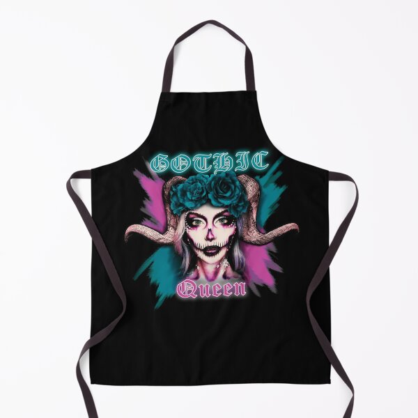 Item preview, Gothic Queen sugar skull muerte Woman/ roses and horns designed and sold by DarkDesign69.
