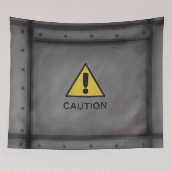 Item preview, Caution on Metal Doors designed and sold by SarcasticWords.