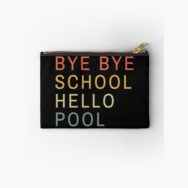 Item preview, Bye bye school hello pool minimalistic retro sunset designed and sold by AllPrintsAndArt.