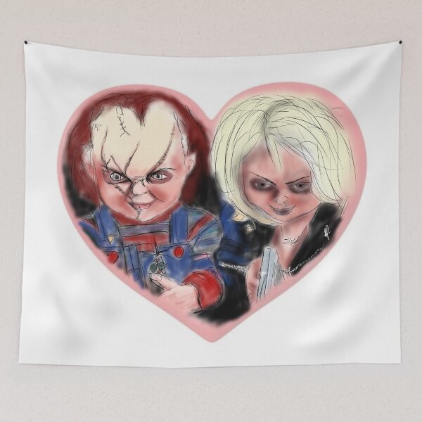 Artikelvorschau, Chucky und die Braut von Chucky entworfen und verkauft von Martyn Prince.