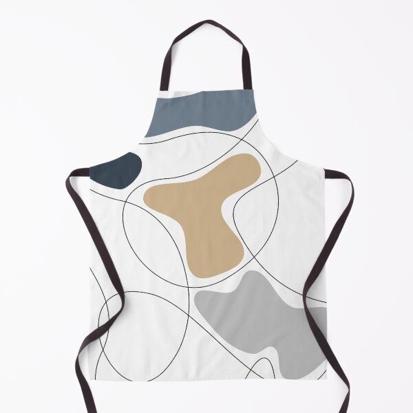 Item preview, Line Art One Slate Blue Gray And Tan designed and sold by rewstudio.