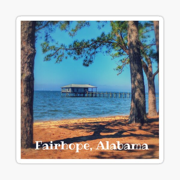 Boathouse on Mobile Bay Fairhope Alabama Sticker