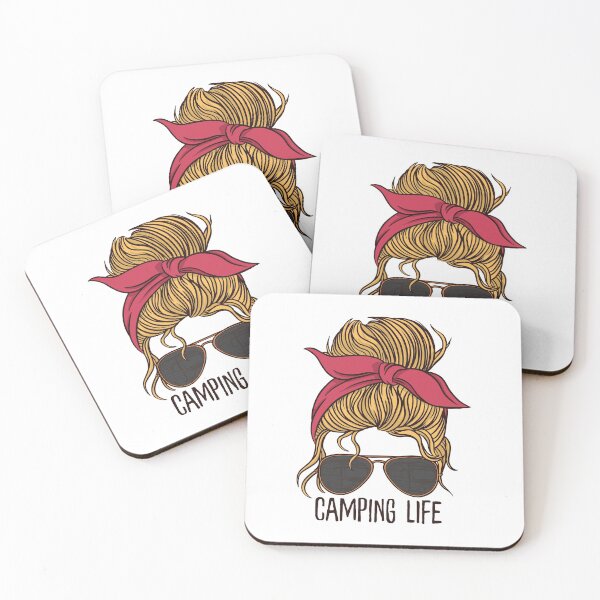 Item preview, Camping Life Messy bun sunglasses and headband designed and sold by TamGustam.