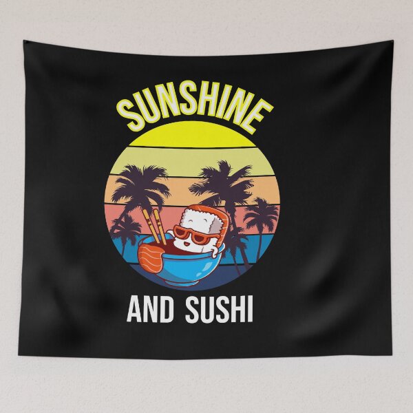 Item preview, Retro Vintage Sushi and Sunshine Summer Design designed and sold by Raminovitch.