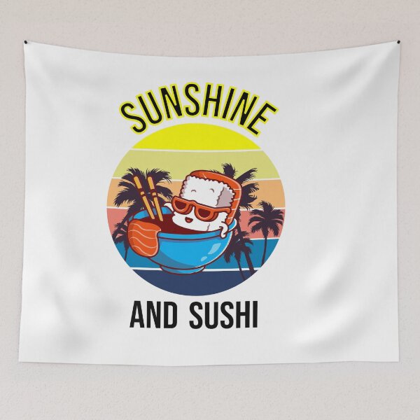 Item preview, Retro Vintage Sushi and Sunshine Summer Design designed and sold by Raminovitch.