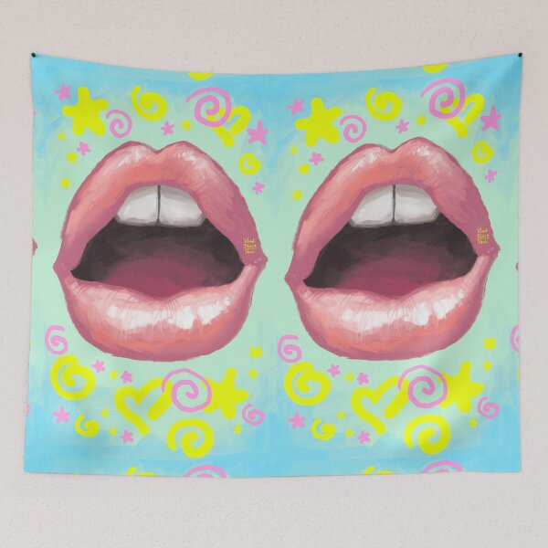 Item preview, Beautiful fashion lips. Sweet lovely sexy cute kiss. designed and sold by RukkiZukkiArt.