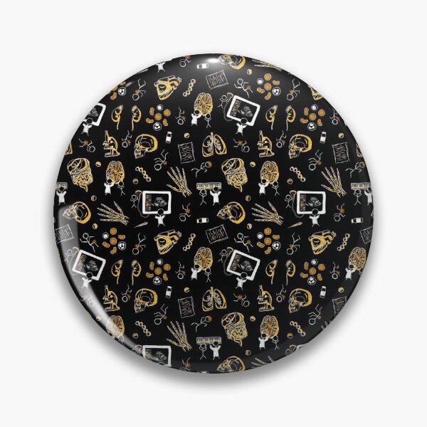 Artikelvorschau, Academic Medicine - Yellow on Black entworfen und verkauft von Hodgepodge Bricolage.