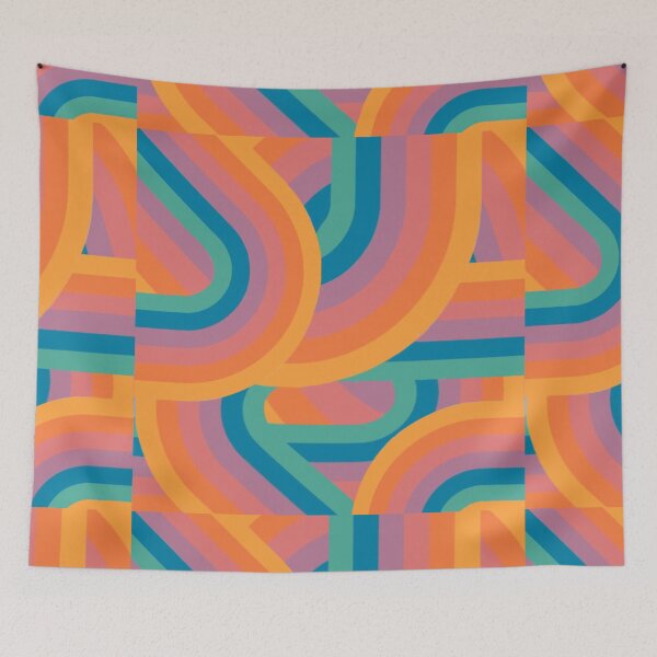Item preview, Swirly vintage colorful rainbow print designed and sold by SoCindy.