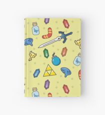 Zelda Inspired Item Bag Pattern Hardcover Journal