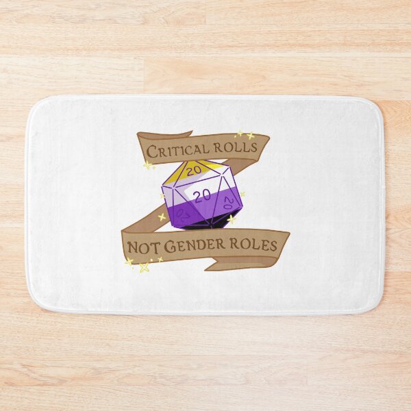 Item preview, critical rolls not gender roles (nonbinary) designed and sold by annieloveg.