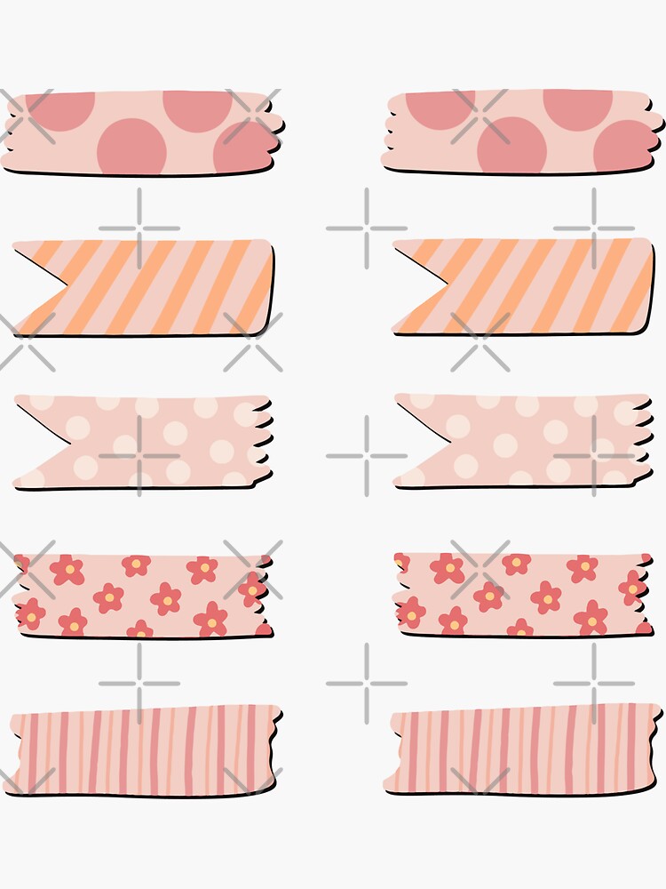 Pattern Washi Tape Pack 20 Sticker for Sale by marettamaa