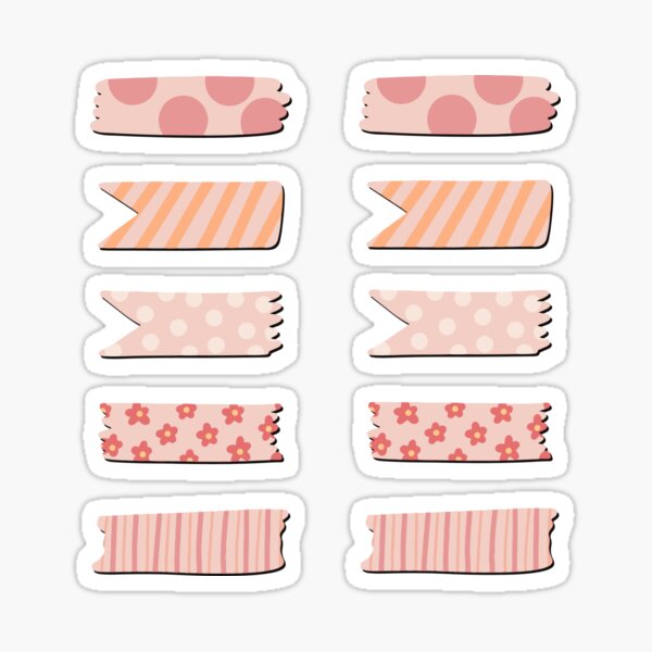 Summer Colored Washi Tape Stickers Sticker for Sale by B-Micky