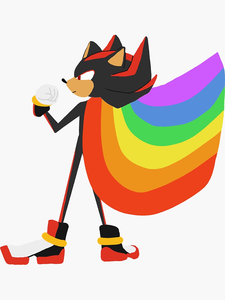 Shadow The Hedgehog mlm pride flag  Sticker for Sale by Trashcreatyre