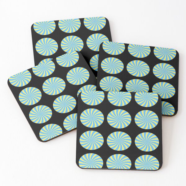 Item preview, Blue and Yellow Spiral Dots Abstract Pattern designed and sold by luvvvvvit.