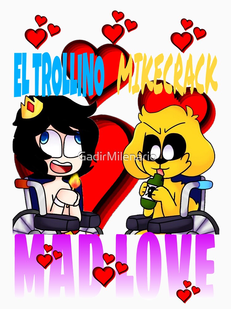 Sudadera con capucha con la obra «Mad Love mikecrack y el Trollino