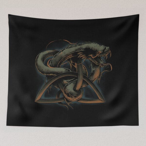 Item preview, Norse Pagan Serpent Snake Jormungandr Viking Mythology Triquetra Trinity Knot Snake designed and sold by BluePagan.